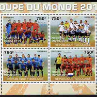 Togo 2010 Football World Cup #1 perf sheetlet containing 4 values unmounted mint