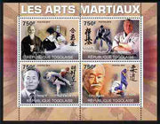 Togo 2010 Martial Arts perf sheetlet containing 4 values unmounted mint