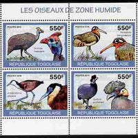Togo 2010 Birds - Wetland Birds perf sheetlet containing 4 values unmounted mint