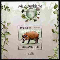 Mozambique 2010 The Environment - Boars perf m/sheet unmounted mint Michel BL 299