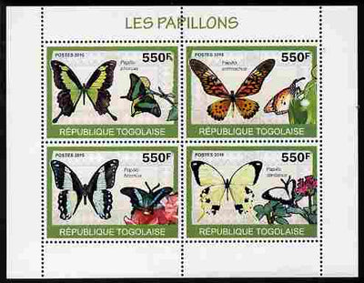 Togo 2010 Butterflies perf sheetlet containing 4 values unmounted mint