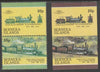 Bernera 1983 Locomotives #2 (Lehigh Valley Railroad) 10p - Complete sheet of 30 (15 se-tenant pairs) all with red omitted plus,one imperf pair as normal, unmounted mint. About 30 years ago, I was one of the major buyers of the For……Details Below