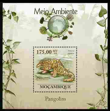 Mozambique 2010 The Environment - Pangolins perf m/sheet unmounted mint Michel BL 308