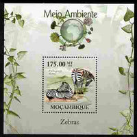 Mozambique 2010 The Environment - Zebras perf m/sheet unmounted mint Michel BL 297