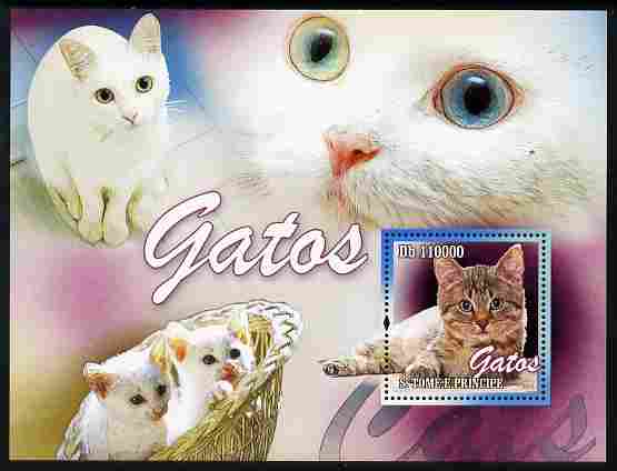 St Thomas & Prince Islands 2010 Domestic Cats perf m/sheet unmounted mint