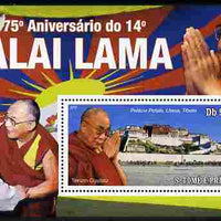 St Thomas & Prince Islands 2010 75th Anniversary of Dalai Lama perf m/sheet unmounted mint