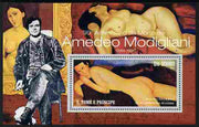 St Thomas & Prince Islands 2010 90th Death Anniversary of Amadeo Modigliani perf m/sheet unmounted mint