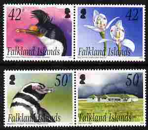 Falkland Islands 2004 Off-shore Islands - 4th series perf set of 4 (2 se-tenant pairs) unmounted mint, SG 993-6