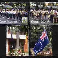 Cook Islands 2010 Anzac Day perf set of 4 unmounted mint