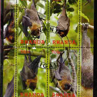 Rwanda 2010 Bats perf sheetlet containing 4 values fine cto used