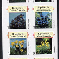 Equatorial Guinea 1977 Flowers imperf set of 8 (Mi 1213-20B) unmounted mint