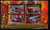 Rwanda 2010 Fire Engines perf sheetlet containing 4 values fine cto used