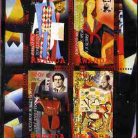 Rwanda 2010 Great Artists perf sheetlet containing 4 values unmounted mint