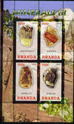 Rwanda 2010 Minerals #3 perf sheetlet containing 4 values unmounted mint
