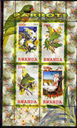 Rwanda 2010 Parrots perf sheetlet containing 4 values unmounted mint