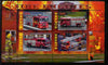 Rwanda 2010 Fire Engines perf sheetlet containing 4 values unmounted mint