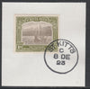 St Kitts-Nevis 1923 KG5 Tercentenary 1s SG 55 on piece with full strike of Madame Joseph forged postmark type 347