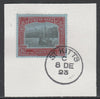 St Kitts-Nevis 1923 KG5 Tercentenary 2s6d SG 57 on piece with full strike of Madame Joseph forged postmark type 347