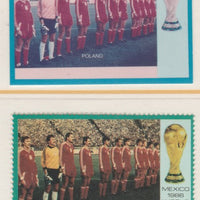 St Vincent - Grenadines 1986 World Cup Football 10c Poland Team - imperf Cromalin die proof (plastic card) in magenta & cyan only (plus issued stamp)rare proof item from the Format International archives. Cromalin proofs are an es……Details Below