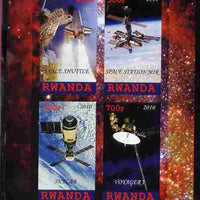 Rwanda 2010 Spacecraft #1 imperf sheetlet containing 4 values unmounted mint
