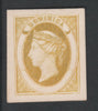 Dominica 1870 Bogus Die Proof in ochre imperf on thin card produced by the Boston Gang. Described in full in Toeg's handbook on pages 27-28, a copy of which is included