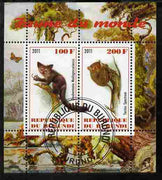 Burundi 2011 Fauna of the World - Lemurs perf sheetlet containing 2 values fine cto used