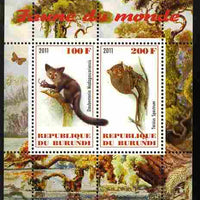 Burundi 2011 Fauna of the World - Lemurs perf sheetlet containing 2 values unmounted mint