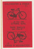 Cinderella - Great Britain 1988 Colchester & Essex £1 Strike Mail label black on red showing Bicycle and dated 28 Nov 1988 imperf tete-beche proof pair on ungummed paper