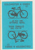 Cinderella - Great Britain 1988 Colchester & Essex £1 Strike Mail label black on blue showing Bicycle and dated 28 Nov 1988 imperf tete-beche proof pair on ungummed paper