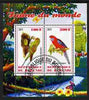 Burundi 2011 Fauna of the World - Parrots #2 perf sheetlet containing 2 values fine cto used