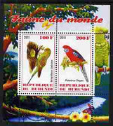 Burundi 2011 Fauna of the World - Parrots #2 perf sheetlet containing 2 values unmounted mint