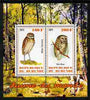 Burundi 2011 Fauna of the World - Owls perf sheetlet containing 2 values unmounted mint