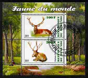 Burundi 2011 Fauna of the World - Mammals (Deer) perf sheetlet containing 2 values fine cto used
