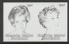 Easdale 2007 Princess Diana £1.50 #4 imperf se-tenant proof pair in black & grey only, unmounted mint