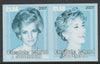 Easdale 2007 Princess Diana £1.50 #4 imperf se-tenant proof pair in blue, black & grey only, unmounted mint