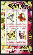 Burundi 2011 Fauna of the World - Butterflies #1 perf sheetlet containing 4 values unmounted mint