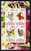 Burundi 2011 Fauna of the World - Butterflies imperf sheetlet containing 4 values unmounted mint