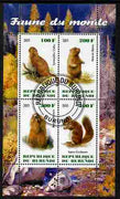 Burundi 2011 Fauna of the World - Mammals (Squirrels & Marmots) perf sheetlet containing 4 values fine cto used