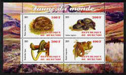 Burundi 2011 Fauna of the World - Reptiles - Snakes #1 perf sheetlet containing 4 values unmounted mint