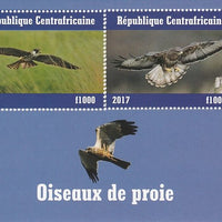 Central African Republic 2017 Birds of Prey #2 perf sheetlet containing 2 values unmounted mint. Note this item is privately produced and is offered purely on its thematic appeal
