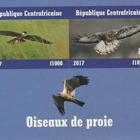 Central African Republic 2017 Birds of Prey #2 imperf sheetlet containing 2 values unmounted mint. Note this item is privately produced and is offered purely on its thematic appeal