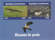 Central African Republic 2017 Birds of Prey #2 imperf sheetlet containing 2 values unmounted mint. Note this item is privately produced and is offered purely on its thematic appeal
