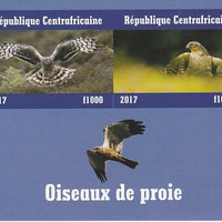 Central African Republic 2017 Birds of Prey #3 imperf sheetlet containing 2 values unmounted mint. Note this item is privately produced and is offered purely on its thematic appeal