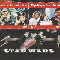 Central African Republic 2017 Star Wars #1 perf sheetlet containing 2 values unmounted mint. Note this item is privately produced and is offered purely on its thematic appeal