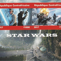 Central African Republic 2017 Star Wars #2 imperf sheetlet containing 2 values unmounted mint. Note this item is privately produced and is offered purely on its thematic appeal