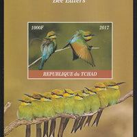 Chad 2017 Bee Eaters imperf s/sheet containing 1 value unmounted mint. Note this item is privately produced and is offered purely on its thematic appeal. .