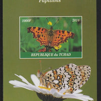Chad 2016 Butterflies imperf s/sheet containing 1 value unmounted mint. Note this item is privately produced and is offered purely on its thematic appeal. .