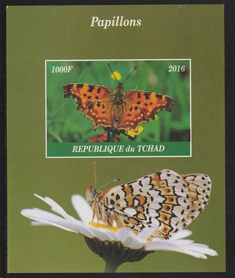 Chad 2016 Butterflies imperf s/sheet containing 1 value unmounted mint. Note this item is privately produced and is offered purely on its thematic appeal. .