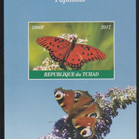 Chad 2017 Butterflies imperf s/sheet containing 1 value unmounted mint. Note this item is privately produced and is offered purely on its thematic appeal. .