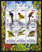 Burundi 2011 Fauna of the World - Parrots #1 perf sheetlet containing 6 values fine cto used